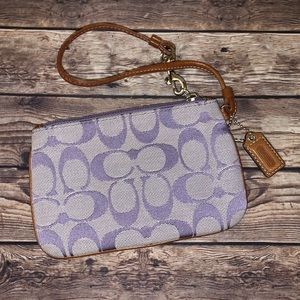 Purple Coach wristlet
